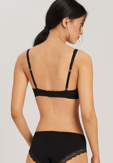 72431 Cotton Lace Soft Cup Bra - 019 Black